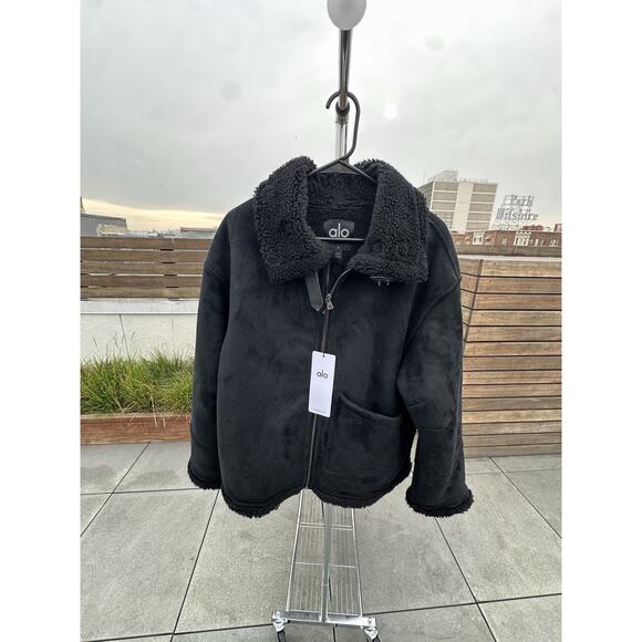 Faux Shearling Grand Jacket - Black | Size Small - Picture 2 of 10